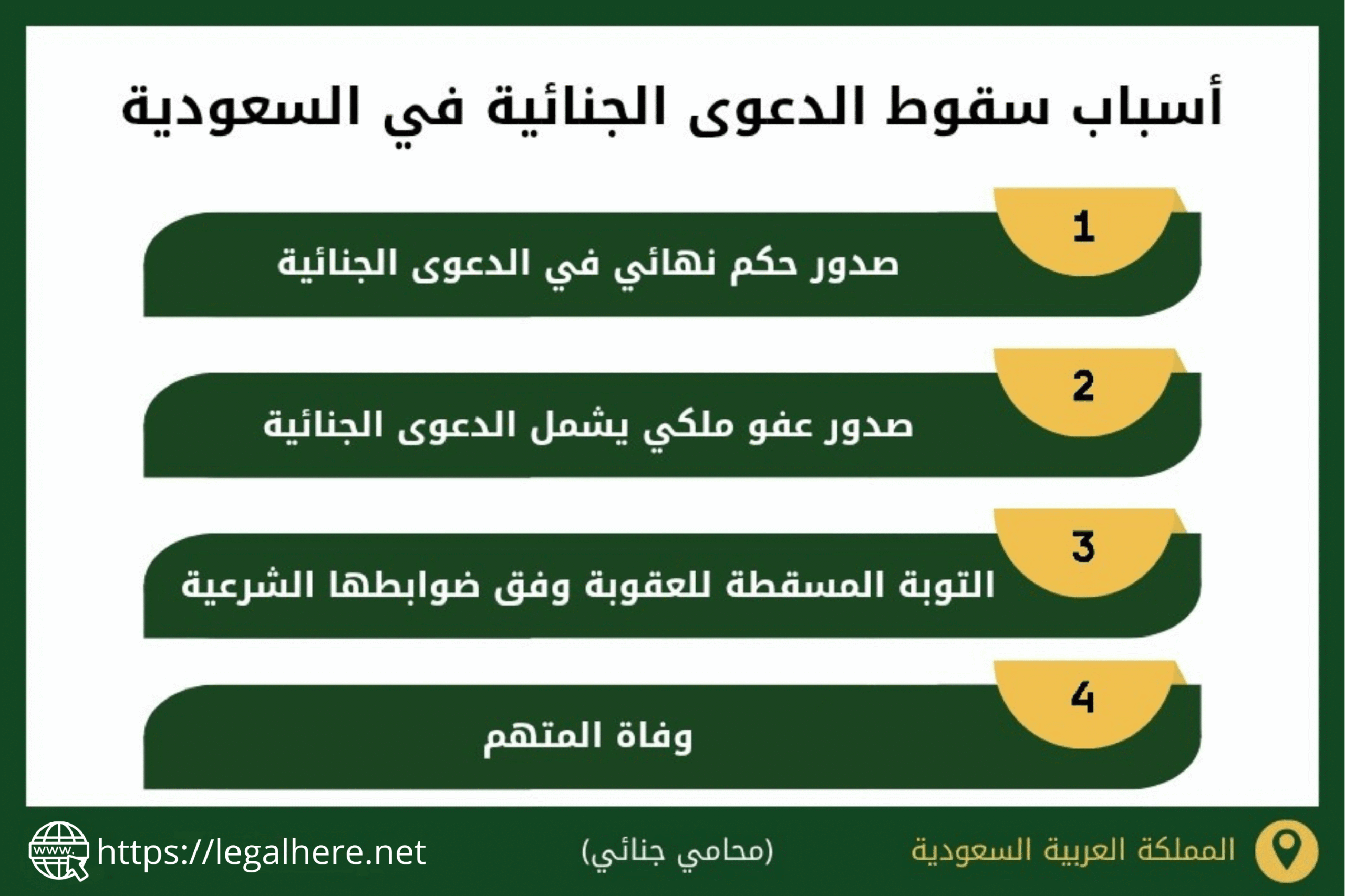 اسباب سقوط الدعوى الجنائية في السعودية